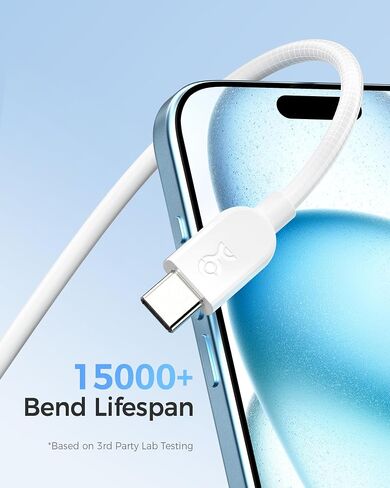 Cable Matters 3-Pack Extreme Flexible USB C Charging Cable 6ft in Black, Support 60W PD, Apple CarPlay, Android Auto, USB C to USB C Cable for iPhone 16/15 Pro Max Plus, iPad, Galaxy S23 in Saudi Arabia
