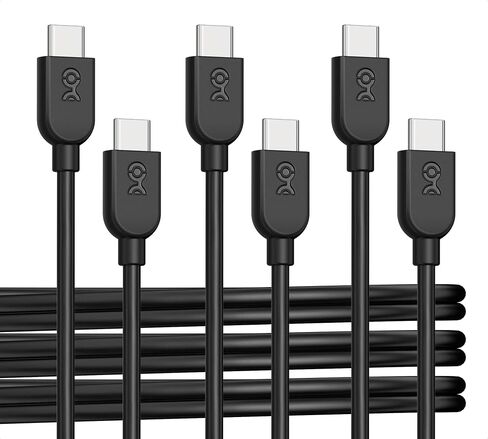 Cable Matters 3-Pack Extreme Flexible USB C Charging Cable 6ft in Black, Support 60W PD, Apple CarPlay, Android Auto, USB C to USB C Cable for iPhone 16/15 Pro Max Plus, iPad, Galaxy S23 in Saudi Arabia