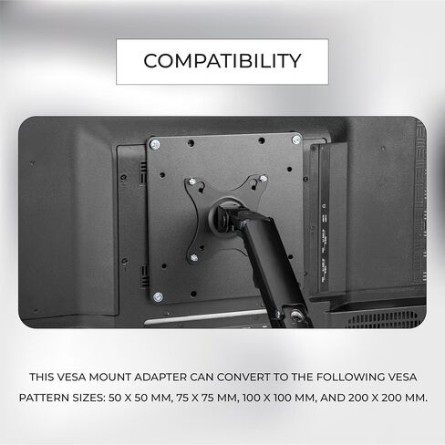HumanCentric VESA Mount Adapter Plate for TV Mounts, Convert 75x75 and 100x100 to 200x200 mm VESA Patterns, Includes Hardware Kit, VESA Conversion Plate for 200x200 VESA Mount, VESA Adapter in Saudi Arabia