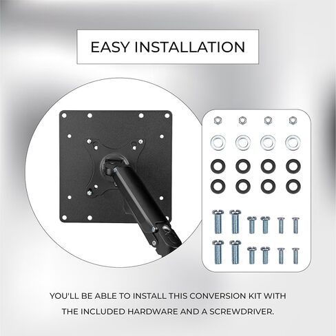 HumanCentric VESA Mount Adapter Plate for TV Mounts, Convert 75x75 and 100x100 to 200x200 mm VESA Patterns, Includes Hardware Kit, VESA Conversion Plate for 200x200 VESA Mount, VESA Adapter in Saudi Arabia