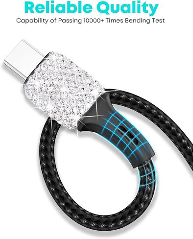 Bling Car Charger,Cigarette Lighter USB Charger,Car Accessories for Women in Saudi Arabia
