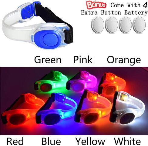 Premium LED Light Up Armband, Reflective Adjustable Wearable Silicone Running Belt Strap/Waterproof Glow in The Dark for Running Jogging Walking Cycling Concert Camping Outdoor Sports in Kuwait