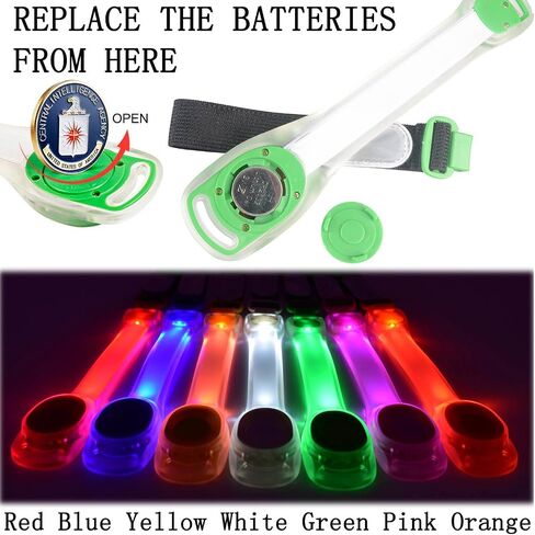 Premium LED Light Up Armband, Reflective Adjustable Wearable Silicone Running Belt Strap/Waterproof Glow in The Dark for Running Jogging Walking Cycling Concert Camping Outdoor Sports in Kuwait