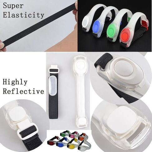 Premium LED Light Up Armband, Reflective Adjustable Wearable Silicone Running Belt Strap/Waterproof Glow in The Dark for Running Jogging Walking Cycling Concert Camping Outdoor Sports in Kuwait