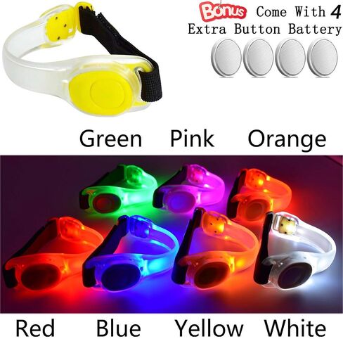 Premium LED Light Up Armband, Reflective Adjustable Wearable Silicone Running Belt Strap/Waterproof Glow in The Dark for Running Jogging Walking Cycling Concert Camping Outdoor Sports in Kuwait