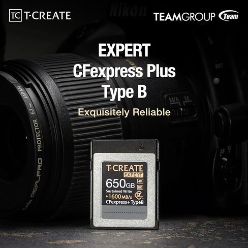 TEAMGROUP T-Create Expert 128GB SD Card UHS-II SDXC U3 V90 Read Speed up to 300MB/s, Supports 8K and 4K Videography Compatible with Canon Sony Nikon Panasonic Olympus Digital Camera TTCSDX128GIIV9001 in Saudi Arabia