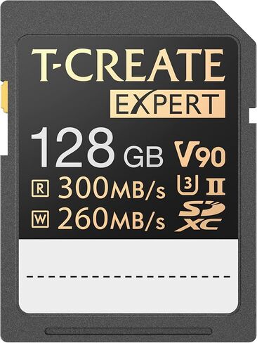 TEAMGROUP T-Create Expert 128GB SD Card UHS-II SDXC U3 V90 Read Speed up to 300MB/s, Supports 8K and 4K Videography Compatible with Canon Sony Nikon Panasonic Olympus Digital Camera TTCSDX128GIIV9001 in Saudi Arabia