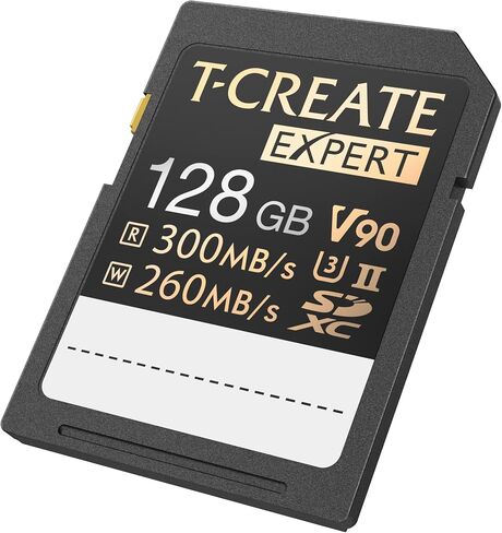 TEAMGROUP T-Create Expert 128GB SD Card UHS-II SDXC U3 V90 Read Speed up to 300MB/s, Supports 8K and 4K Videography Compatible with Canon Sony Nikon Panasonic Olympus Digital Camera TTCSDX128GIIV9001 in Saudi Arabia