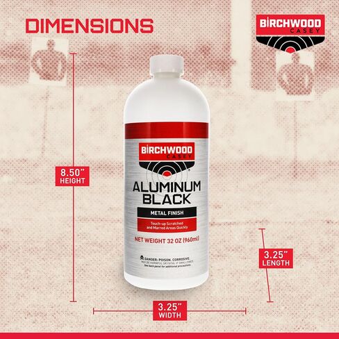 Birchwood Casey Fast-Drying Fast-Acting Aluminum Black Metal Finish for Restoring Scratched and Marred Areas, Gun Cleaning in Saudi Arabia