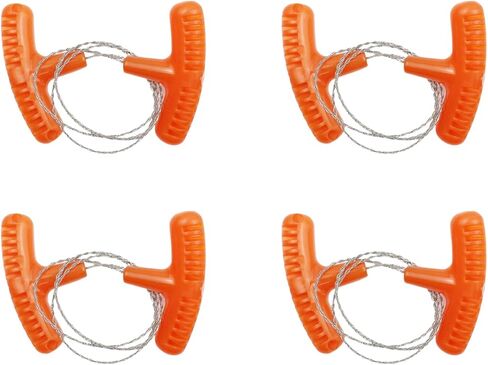 Woogim 4 Pcs Stainless Steel PP Handle Cable Saws for Handsaws Outdoor Wire Saws 70cm Orange in Saudi Arabia