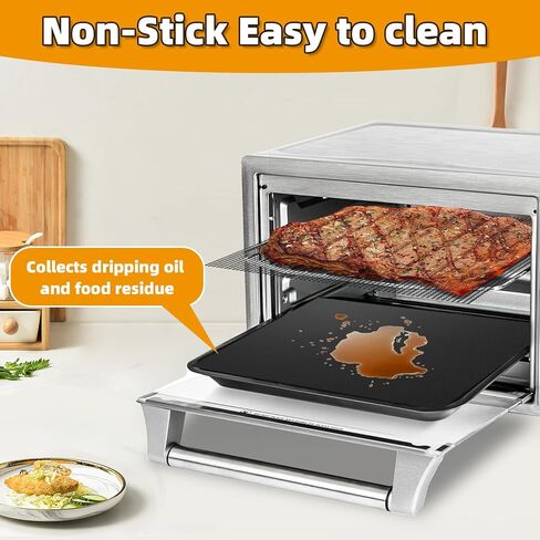 Air Fryer Liners Reusable Compatible with Breville Smart Oven Air Fryer Pro BOV900BSS, Liners for Bottom of Oven Non-Stick Mats for Baking, Cooking, Air Fryer Accessories, w/3x Liners + 3x Mesh in Kuwait