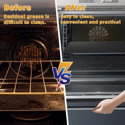 Air Fryer Liners Reusable Compatible with Breville Smart Oven Air Fryer Pro BOV900BSS, Liners for Bottom of Oven Non-Stick Mats for Baking, Cooking, Air Fryer Accessories, w/3x Liners + 3x Mesh in Kuwait