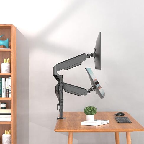 Ultrawide Dual Monitor Arm – Heavy Duty Monitor Arm Desk Mount with VESA Mount Compatibility and Gas Spring Mechanism – Holds Up to 57" Wide and 59.4 lbs. Each in Kuwait