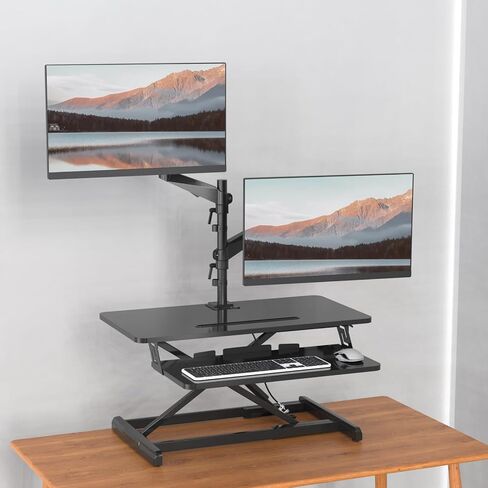 Ultrawide Dual Monitor Arm – Heavy Duty Monitor Arm Desk Mount with VESA Mount Compatibility and Gas Spring Mechanism – Holds Up to 57" Wide and 59.4 lbs. Each in Kuwait