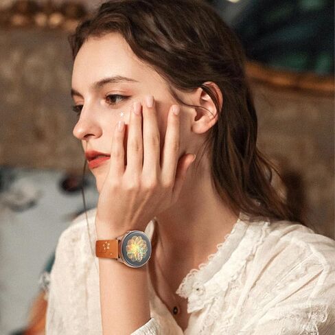 Floral Engraved Bands Compatible with Samsung Galaxy Watch 6 5 4 40mm 44mm,Galaxy Watch 5 Pro 45mm,Watch 4 Classic, Active 2 Band,Galaxy Watch 3,20mm Soft Silicone Two-Tone Watch Strap Women in Saudi Arabia