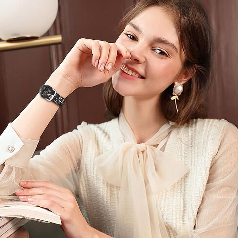 Floral Engraved Bands Compatible with Samsung Galaxy Watch 6 5 4 40mm 44mm,Galaxy Watch 5 Pro 45mm,Watch 4 Classic, Active 2 Band,Galaxy Watch 3,20mm Soft Silicone Two-Tone Watch Strap Women in Saudi Arabia