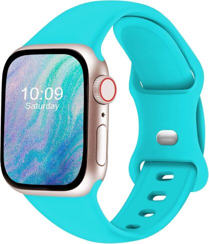 Sport Bands Compatible with Apple Watch Band Women Men 40mm 38mm 41mm 42mm 44mm 45mm 46mm 49mm ,Soft Wristband Waterproof Replacement Strap for iWatch Bands Series 11 10 9 8 7 6 5 4 3 2 1 SE Ultra White in Saudi Arabia
