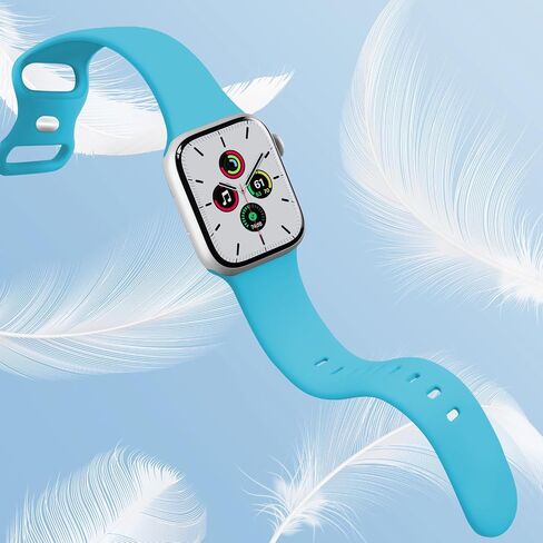 Sport Bands Compatible with Apple Watch Band Women Men 40mm 38mm 41mm 42mm 44mm 45mm 46mm 49mm ,Soft Wristband Waterproof Replacement Strap for iWatch Bands Series 11 10 9 8 7 6 5 4 3 2 1 SE Ultra White in Saudi Arabia