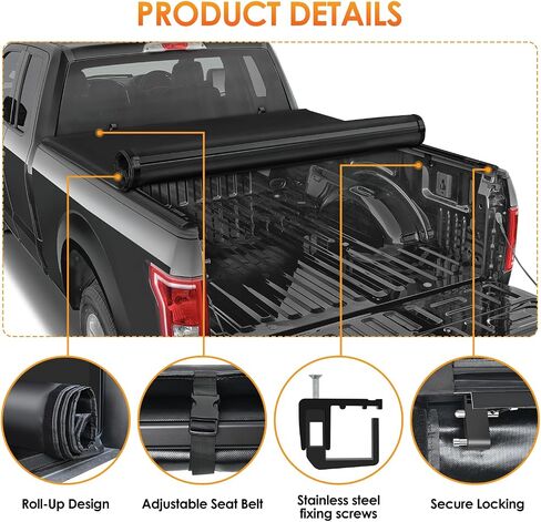 Nilight Truck Bed Tonneau Cover Soft Tri-fold Compatible with 1999-2006 Chevy Silverado/GMC Sierra 1500 2500 HD 3500 HD-6.6ft Truck Bed Cover in Saudi Arabia