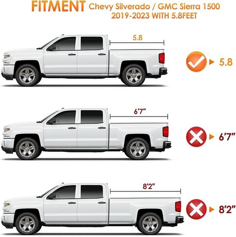 Nilight Truck Bed Tonneau Cover Soft Tri-fold Compatible with 1999-2006 Chevy Silverado/GMC Sierra 1500 2500 HD 3500 HD-6.6ft Truck Bed Cover in Saudi Arabia