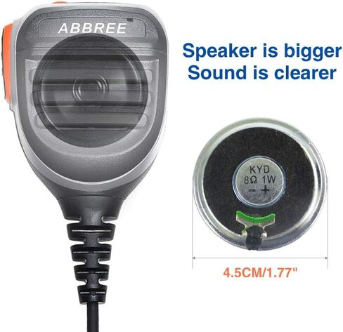 ABBREE AR-780 Radio Microphone Speaker Mic Ham Radio Accessories, Remote Shoulder Mic for Baofeng BF-F8HP UV-5R 5RM UV-21R K5PLUS GM-15 Pro UV-5G Plus GM-5RH TIDRADIO TD-H3 TD-H8 Quansheng UV-K5 (2) in Kuwait