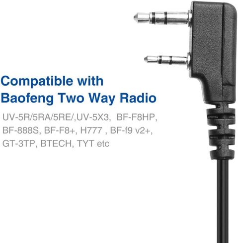 ABBREE AR-780 Radio Microphone Speaker Mic Ham Radio Accessories, Remote Shoulder Mic for Baofeng BF-F8HP UV-5R 5RM UV-21R K5PLUS GM-15 Pro UV-5G Plus GM-5RH TIDRADIO TD-H3 TD-H8 Quansheng UV-K5 (2) in Kuwait