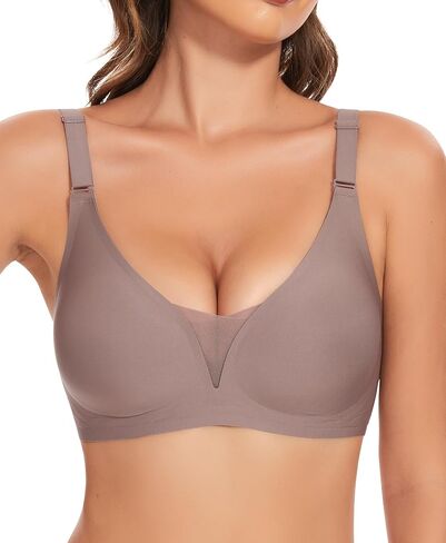 Women No Underwire Comfort V Neck Wireless Seamless Bra in Kuwait