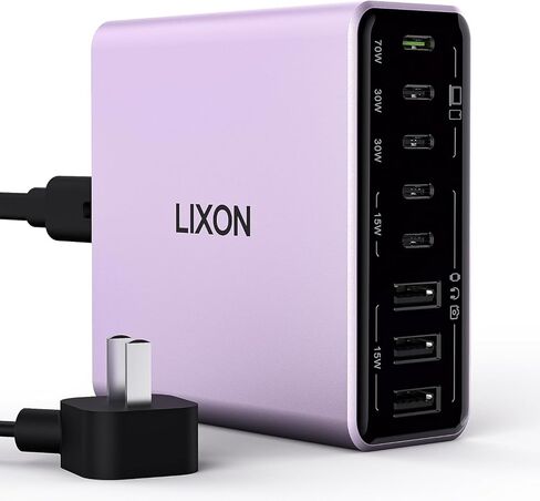 محطات شحن USB C، 160 وات 8 منافذ GaN لشواحن الحائط السريعة مع 70 وات مزدوج 30 وات، PD QC PPS، محول كمبيوتر محمول 65 وات لأجهزة MacBook Pro/Air، iPad، iPhone، Dell XPS، Samsung Galaxy، رمادي تيتانيوم in Kuwait