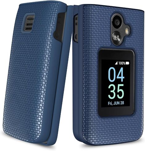 for TCL Flip 3 Phone Case with [2*Screen Protector],TCL Flip 3 Case Slim Fit Hard Shell Design [Front Back Full Body Protection] Frosted PC Shockproof Phone Case for TCL Flip 3 T435 2024 Purple in Kuwait