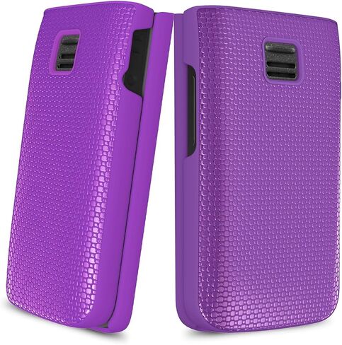 for TCL Flip 3 Phone Case with [2*Screen Protector],TCL Flip 3 Case Slim Fit Hard Shell Design [Front Back Full Body Protection] Frosted PC Shockproof Phone Case for TCL Flip 3 T435 2024 Purple in Kuwait