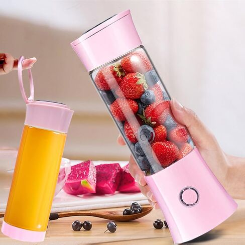 خلاط محمول، خلاط تويكول بحجم شخصي للمخفوقات والعصائر مع 6 شفرات، كوب خلاط صغير 16 أونصة مع غطاء سفر وUSB قابل لإعادة الشحن للمكتب وصالة الألعاب الرياضية والمطبخ باللون الأبيض in Kuwait