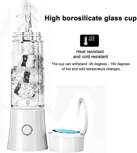Portable Blender,Toycol Personal Size Blender for Shakes and Smoothies with 6 Blades,16 Oz Mini Blender Cup with Travel Lid and USB Rechargeable for Office, Gym, Kitchen White in Saudi Arabia