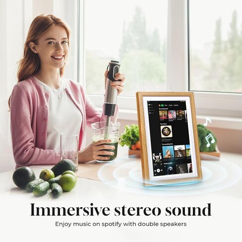 Changing Smart 15.6" Display F16s|Canvas touchscreen丨Google Calendar&HomeHub&Assistant丨Smart TV丨Gift for Family丨Music Frame丨Wireless Kid Artworks Digital Picture Frame (Oak, 15.6 with-Stylus) in Saudi Arabia