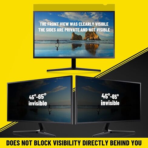23 Inch Privacy Screen for Monitor for Widescreen Monitor - Anti Glare - Blue Light Filter - Anti-Scratch Protector (16:9 Aspect ratio) in Saudi Arabia
