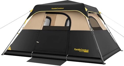 FanttikOutdoor Camping Tent 4/6/8/10 Person Instant Cabin Tent Setup in 60 Seconds with Rainfly & Windproof Portable Tent with Carry Bag for Family Camping & Hiking, Upgraded Ventilation in Kuwait