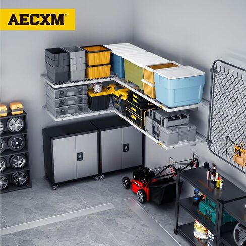 Aecxm 2pack 2x6ft المرآب تخزين الرف المرآب جدار رفوف المرآب تخزين جدار المرآب رفوف الحائط رفوف عائمة (أسود) in Kuwait