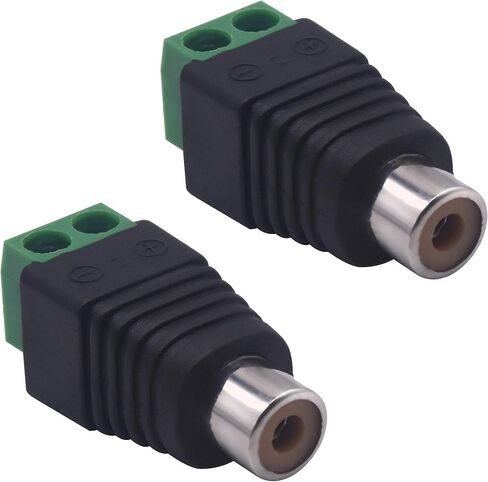 RCA to AV Screw Terminal Connector, RCA Cable Audio Adapter,Phono RCA Female Jack Solderless Converter Audio/Video Connector Speaker Wire to RCA Adapter in Kuwait