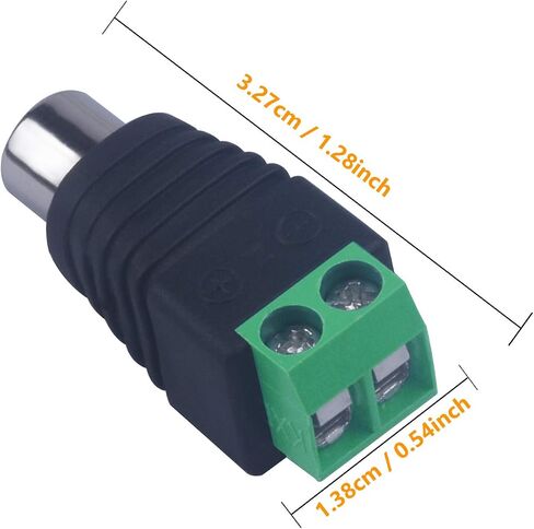 RCA to AV Screw Terminal Connector, RCA Cable Audio Adapter,Phono RCA Female Jack Solderless Converter Audio/Video Connector Speaker Wire to RCA Adapter in Kuwait