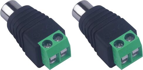 RCA to AV Screw Terminal Connector, RCA Cable Audio Adapter,Phono RCA Female Jack Solderless Converter Audio/Video Connector Speaker Wire to RCA Adapter in Kuwait