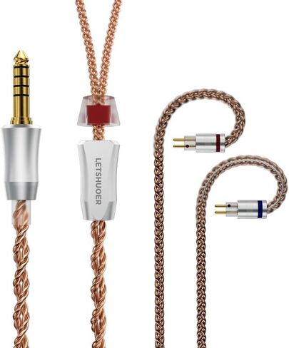 Letshuoer Nebula 6 Cores 6N Monocrystalline Copper Detachable IEM Cable, HiFi Audio Replacement Cable, Wired Upgraded Earphones Cable with 0.78mm 2 Pin (2 pin-4.4mm) in Saudi Arabia