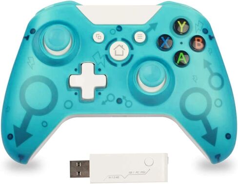وحدة تحكم Sehawei اللاسلكية لجهاز Xbox One PC Gamepad مع محول لاسلكي 2.4 جيجا هرتز، لأجهزة Xbox One/One S/One X/One Elite/Xbox Series X/PS3 /Windows 7/8/10 (أخضر) in Kuwait