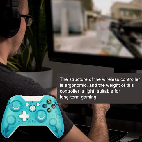 وحدة تحكم Sehawei اللاسلكية لجهاز Xbox One PC Gamepad مع محول لاسلكي 2.4 جيجا هرتز، لأجهزة Xbox One/One S/One X/One Elite/Xbox Series X/PS3 /Windows 7/8/10 (أخضر) in Kuwait