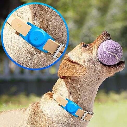 AirTag Dog Collar Holder [2 Pack] - Durable Apple AirTag Holder Secure Lock for GPS Tracking, Anti-Slip Waterproof Pet Collar Accessories (Black&White) in Saudi Arabia
