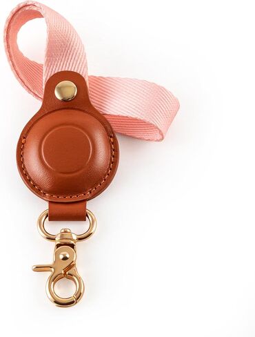 Airtag Keychain Holder with Hand Straps, Airtag Anti-Lost Hand Straps Case Anti-Scratch Airtags Key Chain for Apple Air Tags, Airtag Accessories for GPS Item Finder Tracker (2-Pink) in Saudi Arabia
