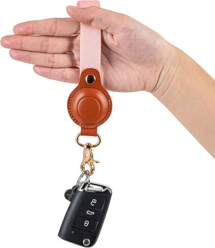 Airtag Keychain Holder with Hand Straps, Airtag Anti-Lost Hand Straps Case Anti-Scratch Airtags Key Chain for Apple Air Tags, Airtag Accessories for GPS Item Finder Tracker (2-Pink) in Saudi Arabia