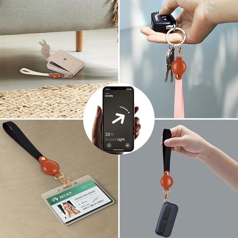 Airtag Keychain Holder with Hand Straps, Airtag Anti-Lost Hand Straps Case Anti-Scratch Airtags Key Chain for Apple Air Tags, Airtag Accessories for GPS Item Finder Tracker (2-Pink) in Saudi Arabia