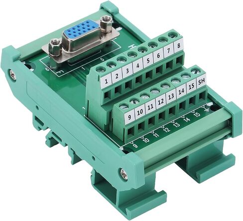 DB9 Male/Female D-SUB Din Rail Mount Interface Module, RS232 Serial D-sub 9Pin Port Terminal Block Breakout Board in Kuwait