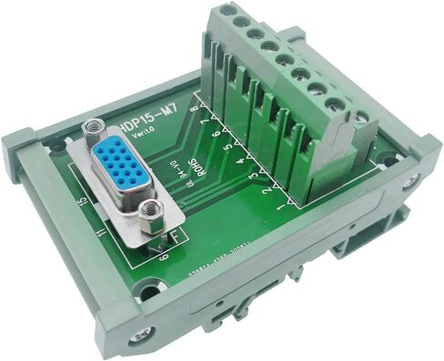 DB9 Male/Female D-SUB Din Rail Mount Interface Module, RS232 Serial D-sub 9Pin Port Terminal Block Breakout Board in Kuwait