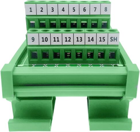 DB9 Male/Female D-SUB Din Rail Mount Interface Module, RS232 Serial D-sub 9Pin Port Terminal Block Breakout Board in Kuwait