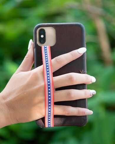 Full-Hand Elastic Phone Strap/Grip - Multi-Position Adjustable, Easy On/Off with Secure Authentic Hook & Loop Closures, Flexible, No Adhesives - 3 Pack Collection (Flowers Collection) in Saudi Arabia